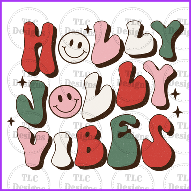 Holly Jolly Vibes Full Color Transfers