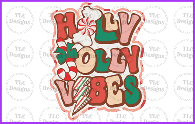 Holly Jolly Vibes With Bolt Full Color Transfers