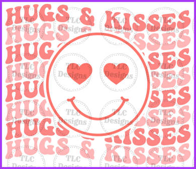 Hugs And Kisses Smiley Full Color Transfers
