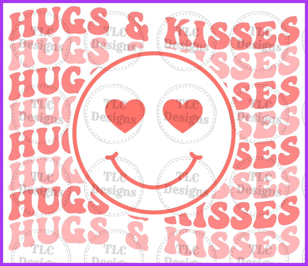Hugs And Kisses Smiley Full Color Transfers