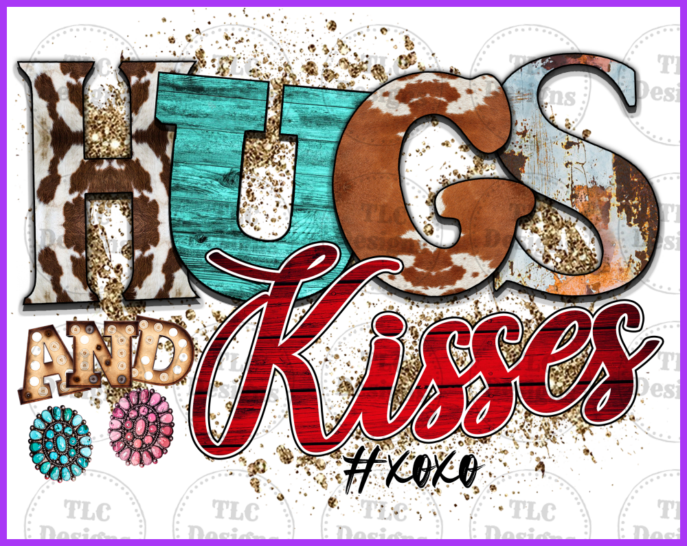 Hugs And Kisses Xoxo Full Color Transfers