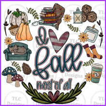 Load image into Gallery viewer, I Love Fall Most Of All Full Color Transfers
