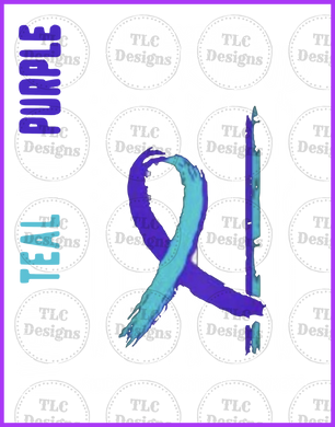 I Wear Teal And Purple For My Friend Full Color Transfers