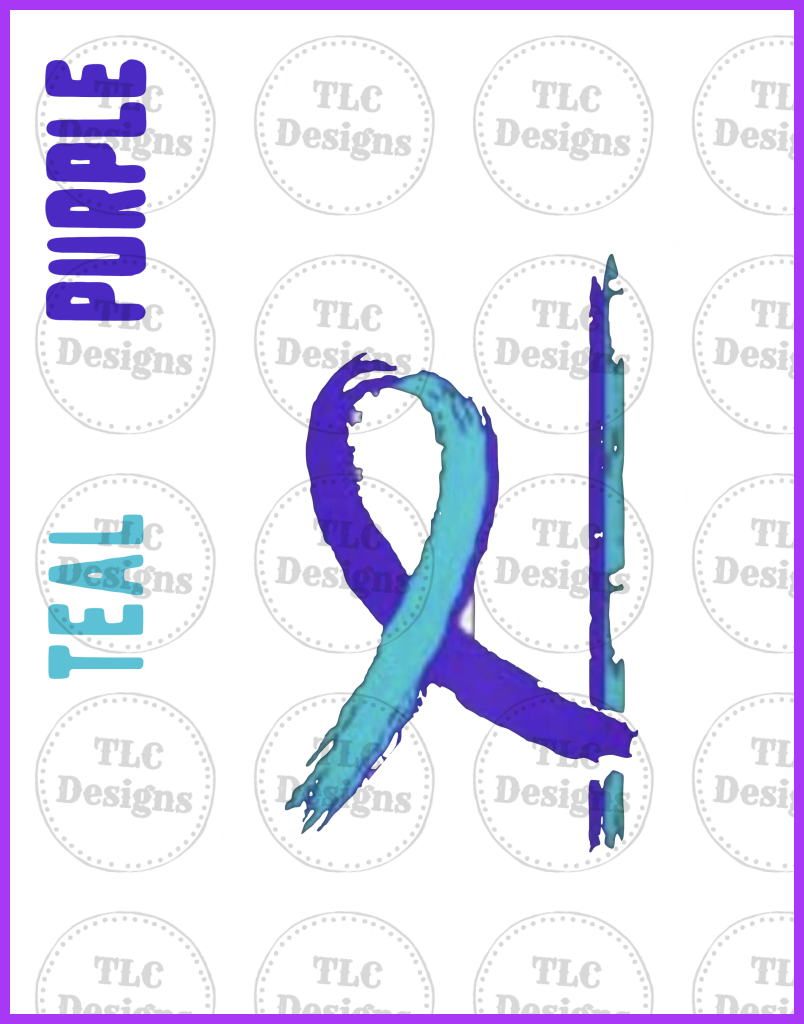 I Wear Teal And Purple For My Friend Full Color Transfers