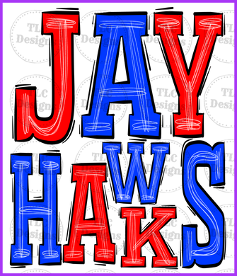Jayhawks Red And Blue Full Color Transfers