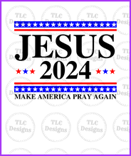 Load image into Gallery viewer, Jesus 2024 Black Version Full Color Transfers
