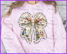 Load image into Gallery viewer, Jesus Christmas Coquette Bow Full Color Transfers
