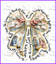 Load image into Gallery viewer, Jesus Christmas Coquette Bow Full Color Transfers
