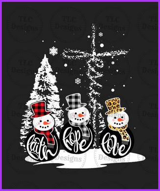 Jesus Snowmen Full Color Transfers