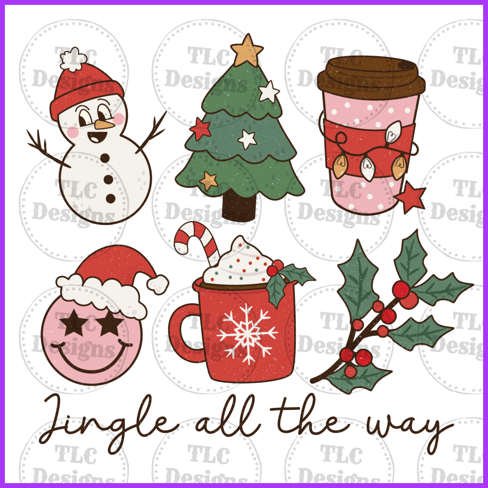 Jingle All The Way Retro Full Color Transfers