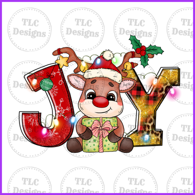 Joy Reindeer Full Color Transfers