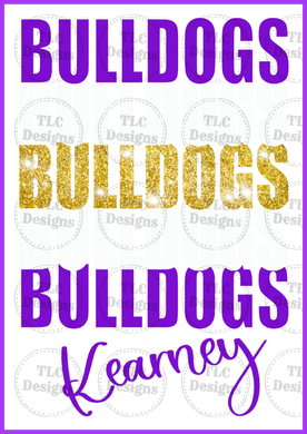 Kearney Bulldogs Full Color Transfers