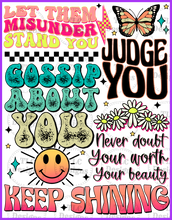 Load image into Gallery viewer, Keep Shining Full Color- Pocket Included Color Transfers
