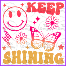 Load image into Gallery viewer, Keep Shining Full Color- Pocket Included Color Transfers
