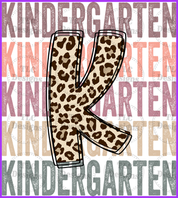Kindergarten Boho With Leopard Full Color Transfers