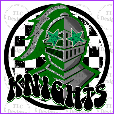 Knights Green Silver And Black Full Color Transfers