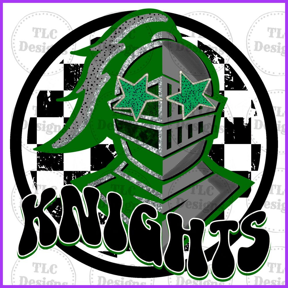 Knights Green Silver And Black Full Color Transfers