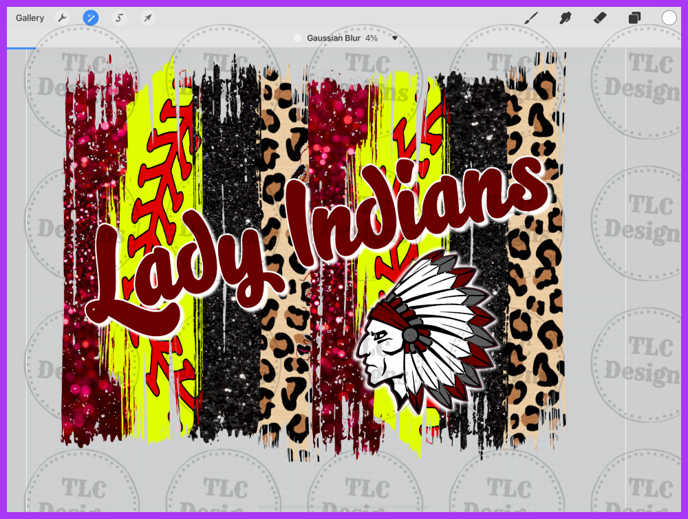 Lady Indian Full Color Transfers