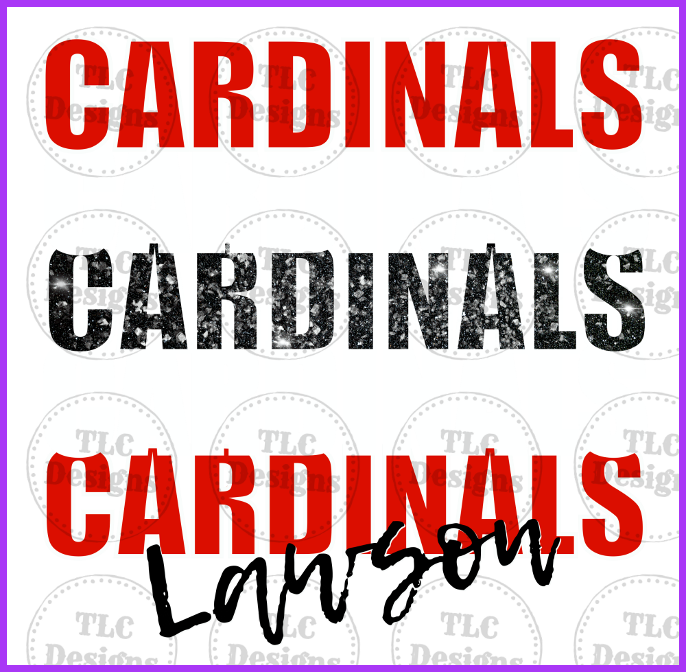 Lawson Cardinals Full Color Transfers