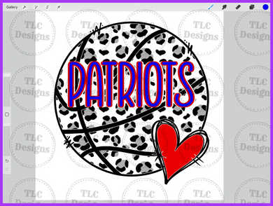 Leopard Basketball- Can Customize With Your Team Name And Colors Full Color Transfers