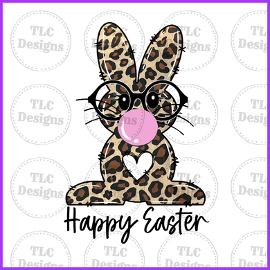 Leopard Bunny With Gum Full Color Transfers