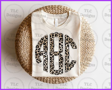 Leopard Print Monogram Full Color Transfers