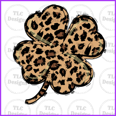 Leopard Shamrock Full Color Transfers