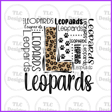 Leopards Typography Full Color Transfers