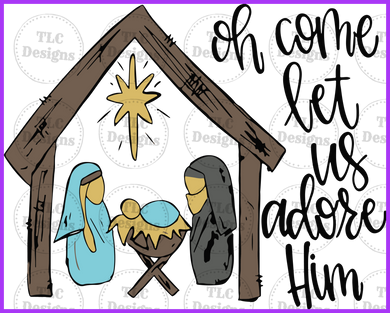 Let Us Adore Him Full Color Transfers