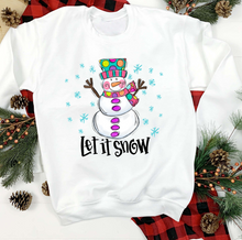 Load image into Gallery viewer, Colorful Snowman Let It Snow Full Color Transfers
