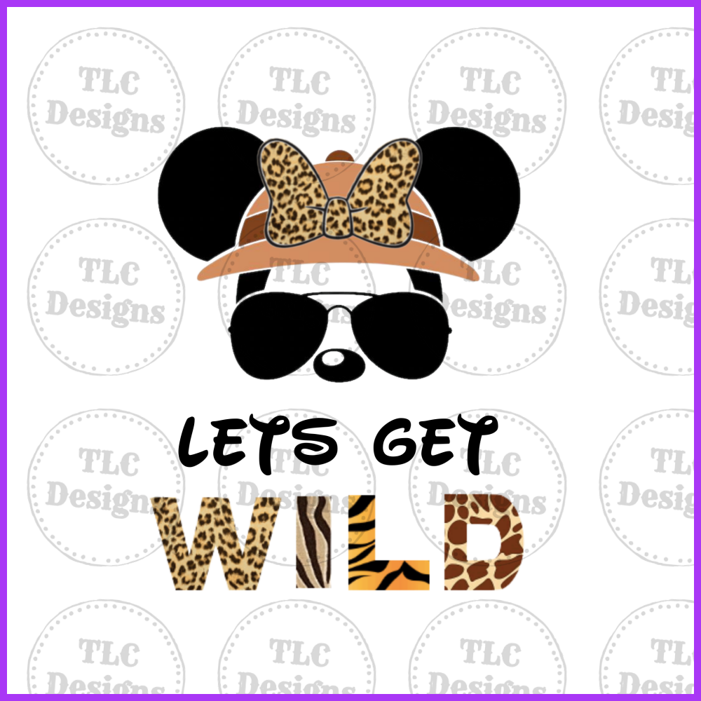 Lets Get Wild Minnie Full Color Transfers