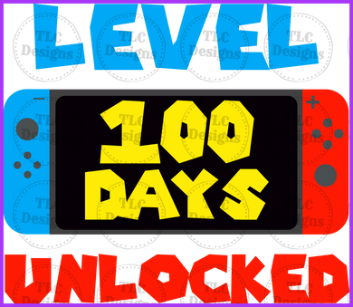 Level 100 Days Unlocked Full Color Transfers