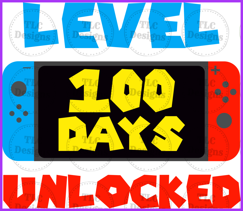 Level 100 Days Unlocked Full Color Transfers