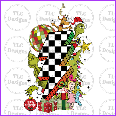 Lightening Grinch Full Color Transfers