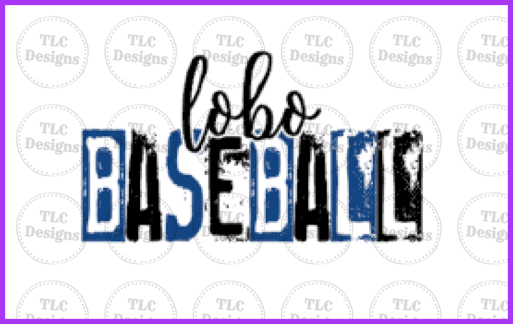 Lobo Baseball Without Leopard Full Color Transfers