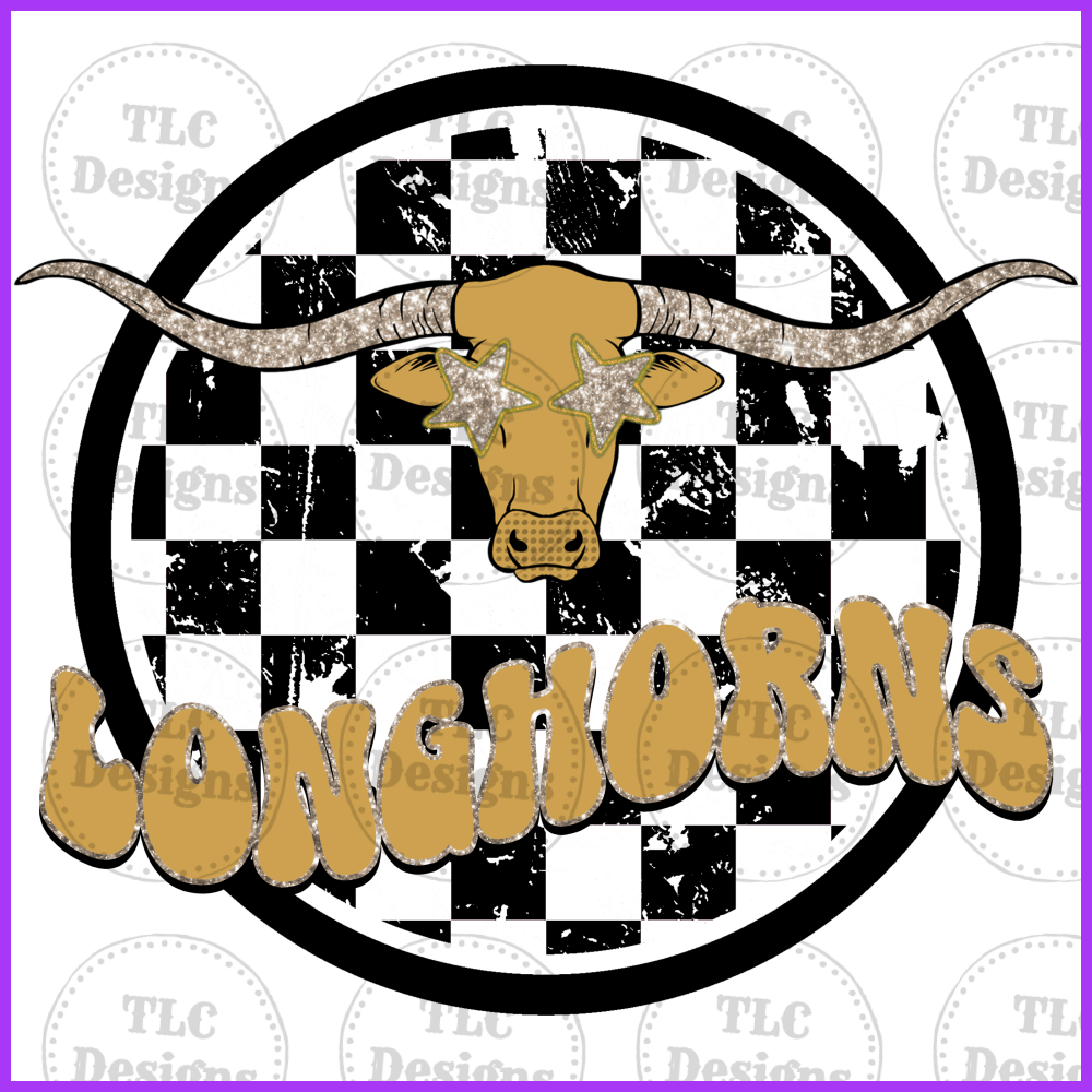 Longhorns Gold And Black Full Color Transfers