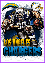 Load image into Gallery viewer, Los Angelas Chargers Full Color Transfers
