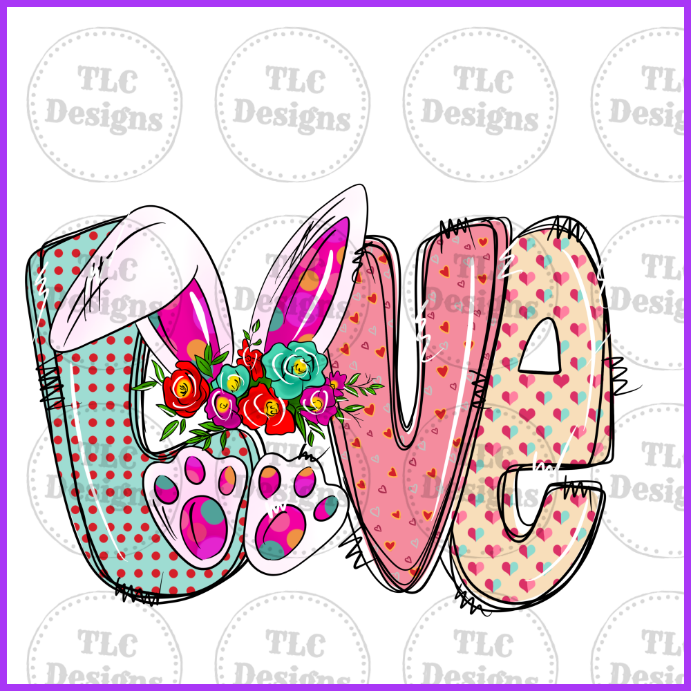 Love Bunny Full Color Transfers