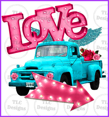 Love Cupid Truck Full Color Transfers