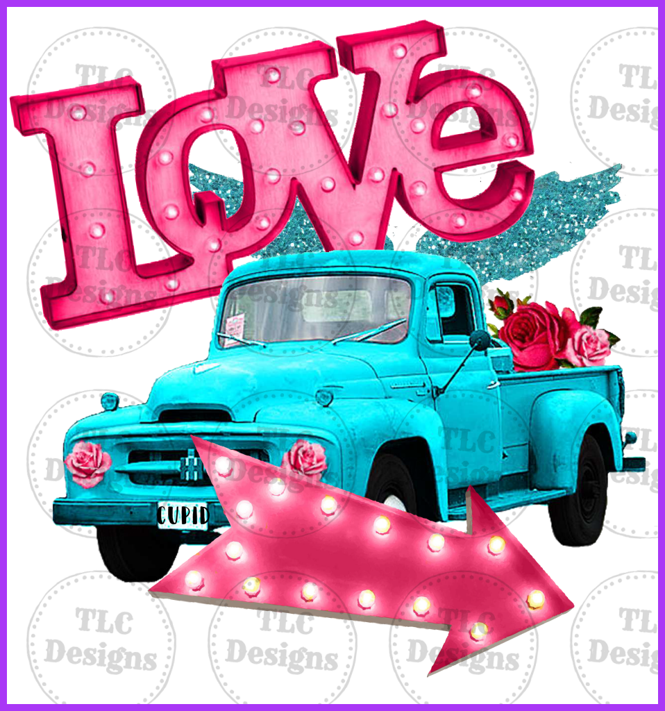 Love Cupid Truck Full Color Transfers