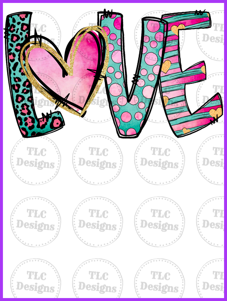 Love Doodle Full Color Transfers