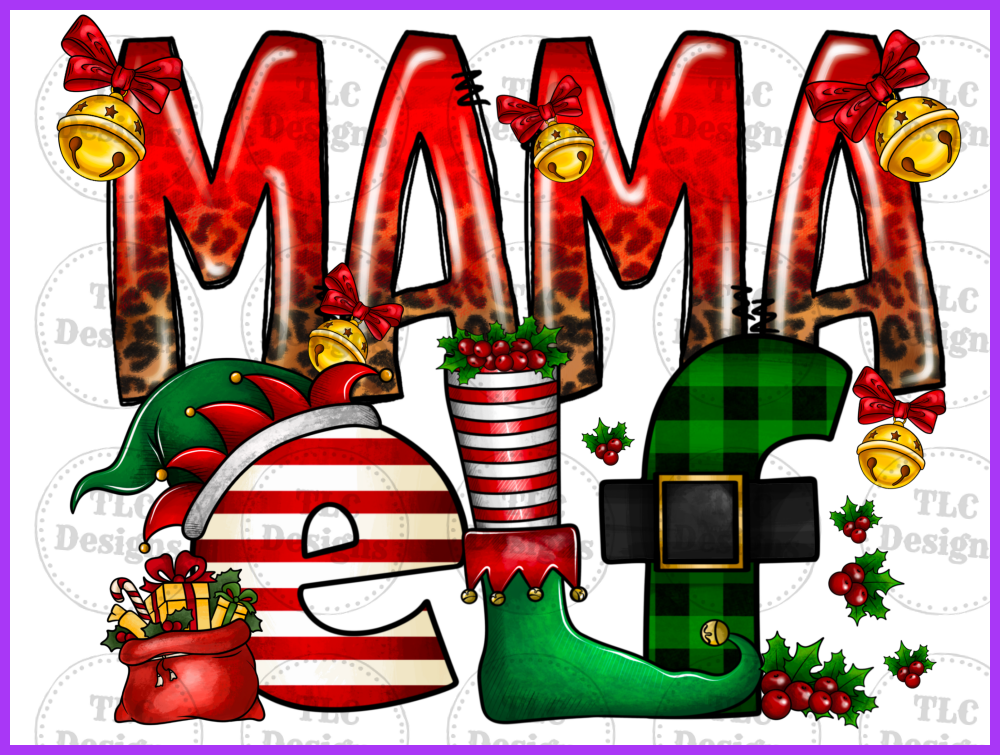 Mama Elf Full Color Transfers
