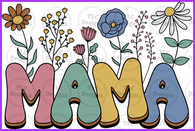 Mama Flowers Full Color Transfers