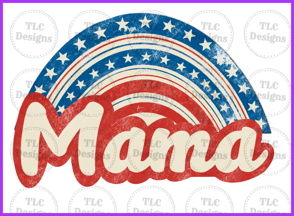 Mama Rainbow Full Color Transfers