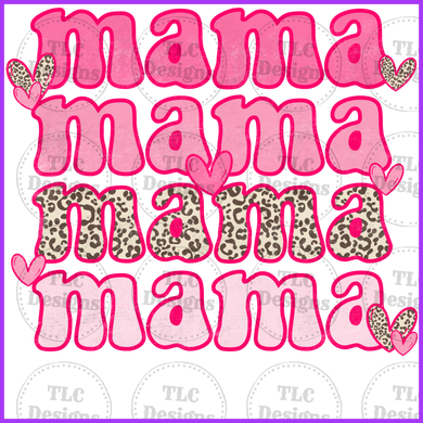 Mama Stacked Full Color Transfers