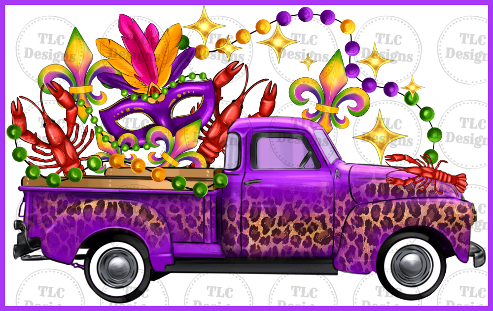 Mardi Gras Truck Full Color Transfers