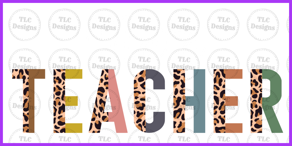 Math Teacher Boho Letters- Can Do All Levels And Subjects Full Color Transfers