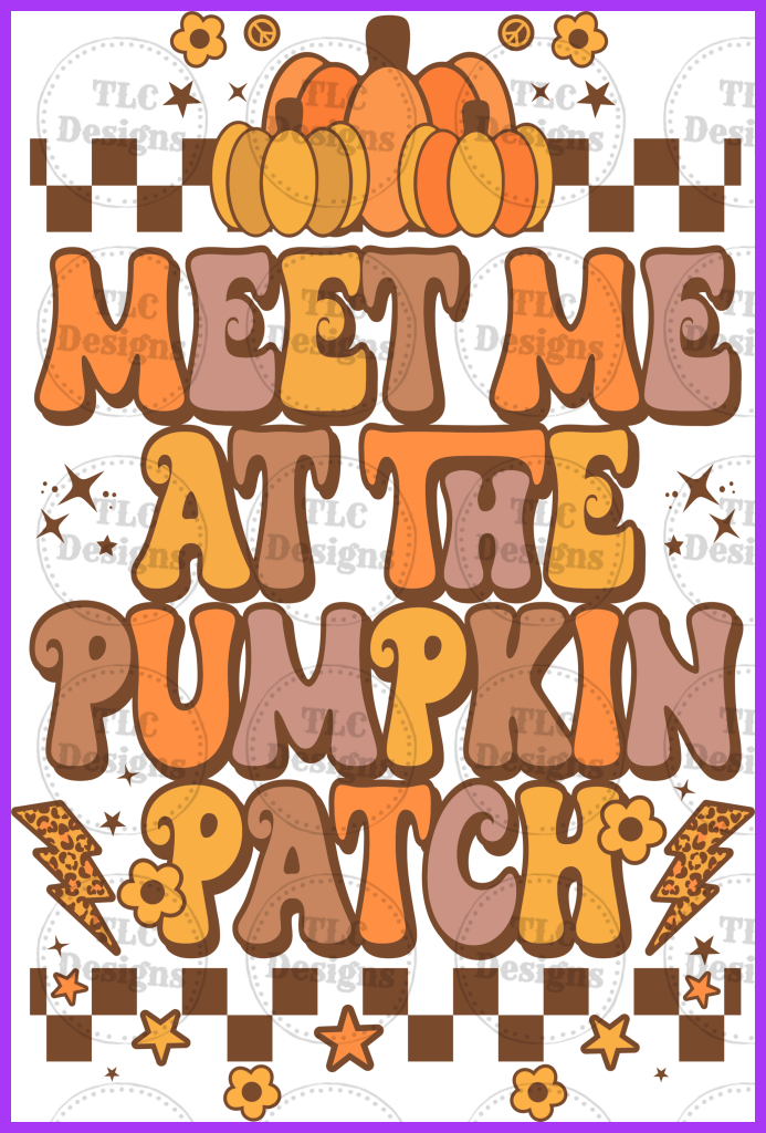 Meet Me At The Pumpkin Patch Full Color Transfers