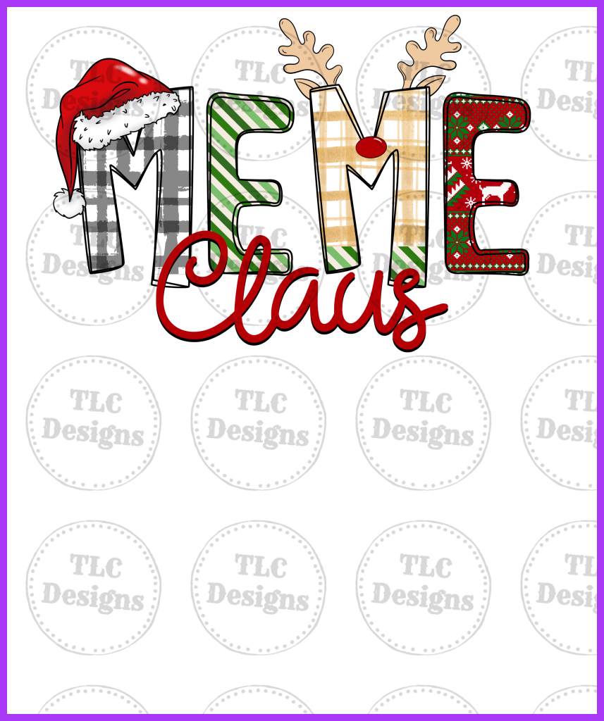Meme Claus Full Color Transfers