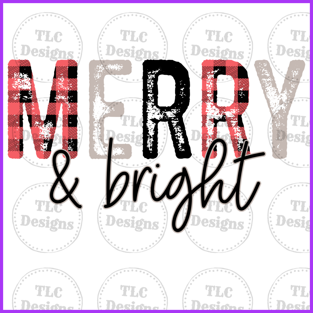 Merry And Bright Full Color Transfers